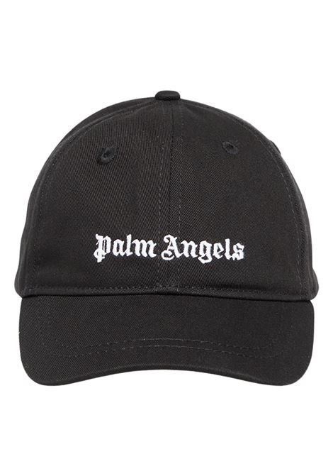Unisex black cotton hat PALM ANGELS | PBLB002C99FAB/DELNERO